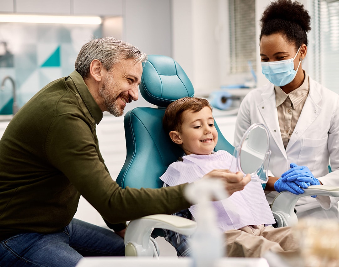 Kid recieving preventive dental treatment in Chesterfield MI